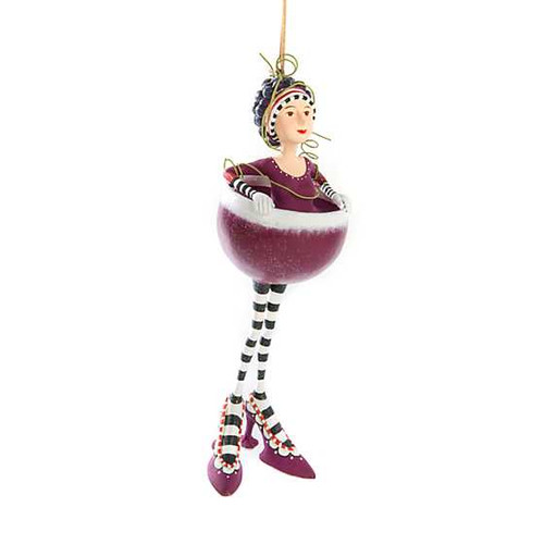 Patience Brewster Ruby Red Wine Girl Ornament