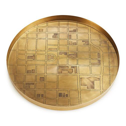 Pendulux Map Tray Antique Brass Large