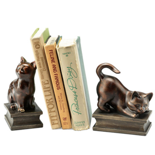 Playing Cat Resin Bookend Pair by SPI Home