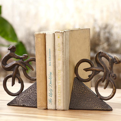 Racing Bicyclist Bookends by SPI Home