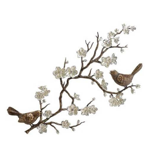 SPI Home Birds & Cherry Blossom Wall Plaque