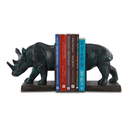 SPI Home Rhinoceros Bookends Pair