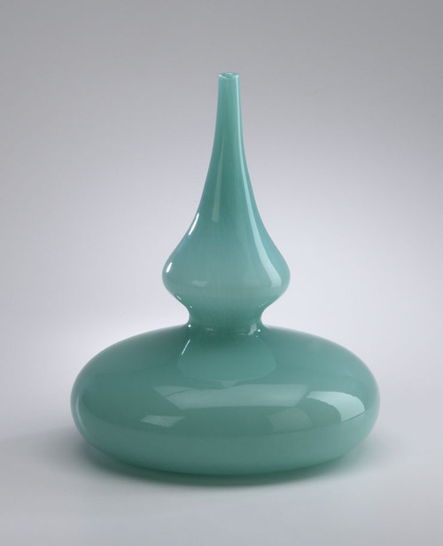 Stupa Turquoise Glass Vase by Cyan Design