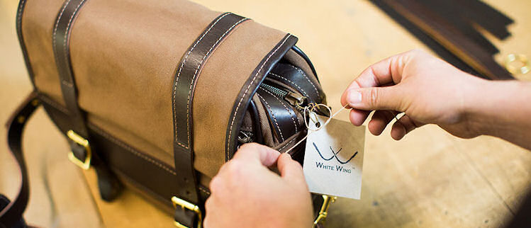 White Wing Monogrammed Bags and Leather Goods