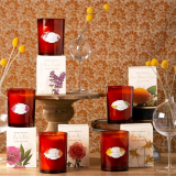 Rosy Rings Glass Candles