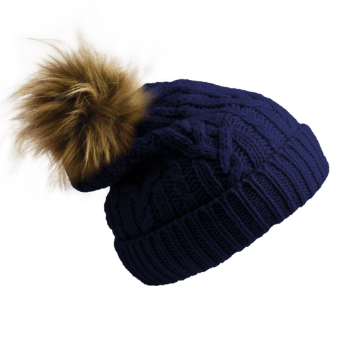 Pudus Hat Navy Cable Knit Kid