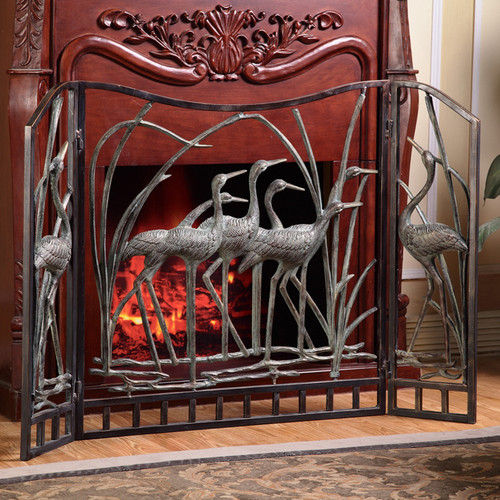 Crane Flock Fireplace Screen by SPI Home