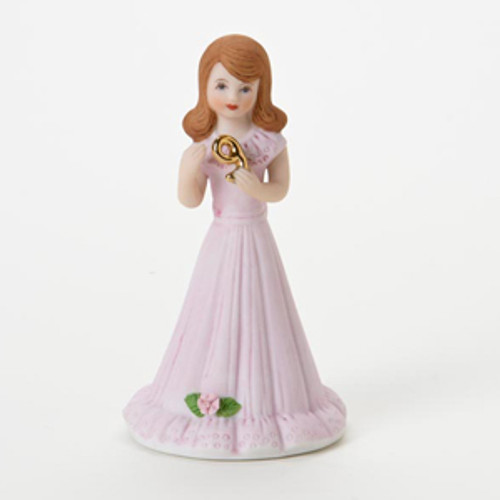 Enesco Growing Up Girls Brunette Age 9 Birthday Girl Figurine