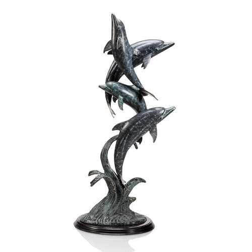 Oceanic Ballet Dolphin Quartet Sculpture by SPI Home