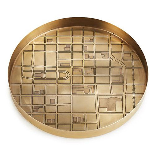 Pendulux Map Tray Antique Brass Small