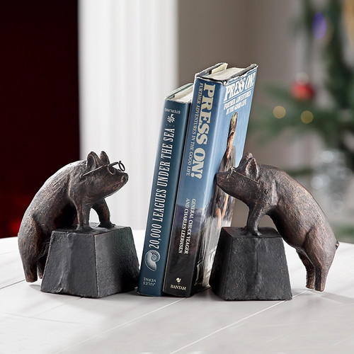 SPI Home Nearsighted Pigs Bookends Pair