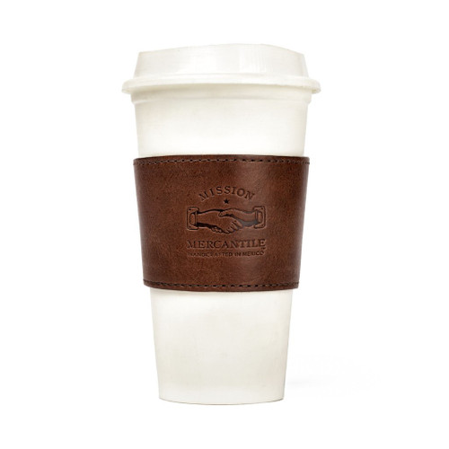 White Wing Leather Coffee Sleeve