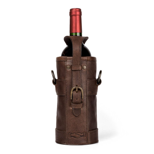White Wing Leather Wine Tote