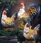 Intrada Italy Campagna Rooster & Hen Statues