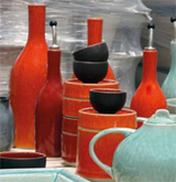 Jars Ceramics Tourron Orange Dinnerware